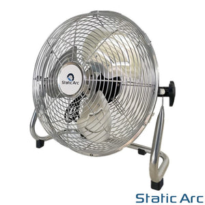 METAL FLOOR FAN 12" HIGH VELOCITY AIR MULTI SPEED FREE STANDING TILT INDUSTRIAL