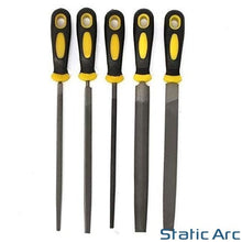 Load image into Gallery viewer, 5pc ENGINEERS HAND FILE SET 8&quot; LARGE METAL SANDING TOOL FLAT ROUND TRIANGLE RASP
