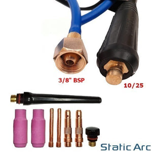 WP17V TIG WELDING TORCH CABLE FLEX HEAD GAS TIG LIFT SCRATCH WP17 KIT 10-25 4m