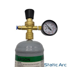 Load image into Gallery viewer, ARGON CO2 DISPOSABLE GAS KIT BOTTLE MIG TIG WELDING w/ REGULATOR GAUGE + HOSE
