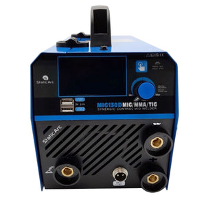 MIG 130A Inverter Gasless Welder 3in1 Synergic MMA TIG LIFT No Gas Flux Core ARC