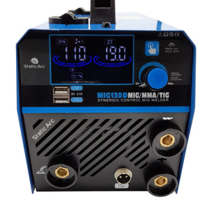 MIG 130A Inverter Gasless Welder 3in1 Synergic MMA TIG LIFT No Gas Flux Core ARC