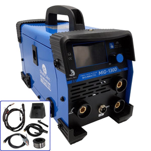 MIG 130D Inverter Gasless Welder 3in1 Synergic MMA ARC TIG Lift No Gas Flux 130A