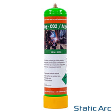 Load image into Gallery viewer, ARGON CO2 DISPOSABLE GAS BOTTLE CYLINDER KIT WELDING 100% PURE 88/12% MIX 0.95L
