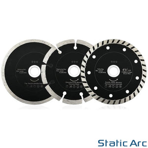 3x DIAMOND CUTTING DISC SET ANGLE GRINDER SAW BLADE STONE CONCRETE BRICK 4.5"