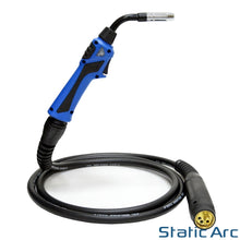 Load image into Gallery viewer, 15AK MB15 MIG WELDING SWIVEL 360 TORCH EURO FIT GAS GASLESS 4M CABLE w/ TIPS
