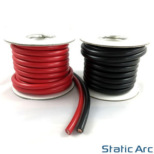 ELECTRICAL WELDING CABLE BLACK RED HIGH POWER BATTERY JUMP LEAD WIRE 16/25/35mm2