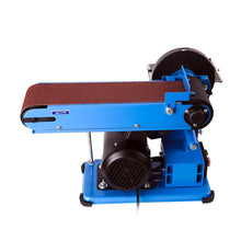 Load image into Gallery viewer, 375W ELECTRIC BENCH SANDER MACHINE ADJUSTABLE BELT DISC GRINDER POLISHER TOOL
