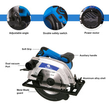 Load image into Gallery viewer, 1400W ELECTRIC CIRCULAR SAW WOOD CUTTING POWER TOOL 185mm DISC CHOP MITRE CUT
