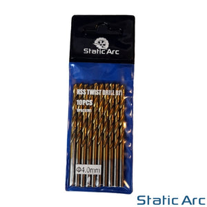 10x HSS TITANIUM COATED DRILL BIT SET PACK METAL WOOD PLASTIC HOLE 1/2/3/4/5/6mm