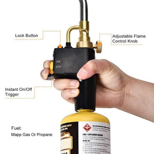 GAS BRAZING BLOW TORCH SOLDERING PLUMBER WELDING PROPANE MAPP GAS BURNER FLAME