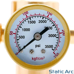 GAS FLOW METER REGULATOR PRESSURE GAUGE BALL TUBE ARGON CO2 MIG TIG WELDING