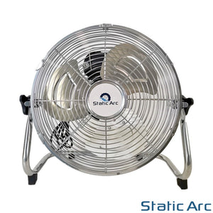 METAL FLOOR FAN 12" HIGH VELOCITY AIR MULTI SPEED FREE STANDING TILT INDUSTRIAL