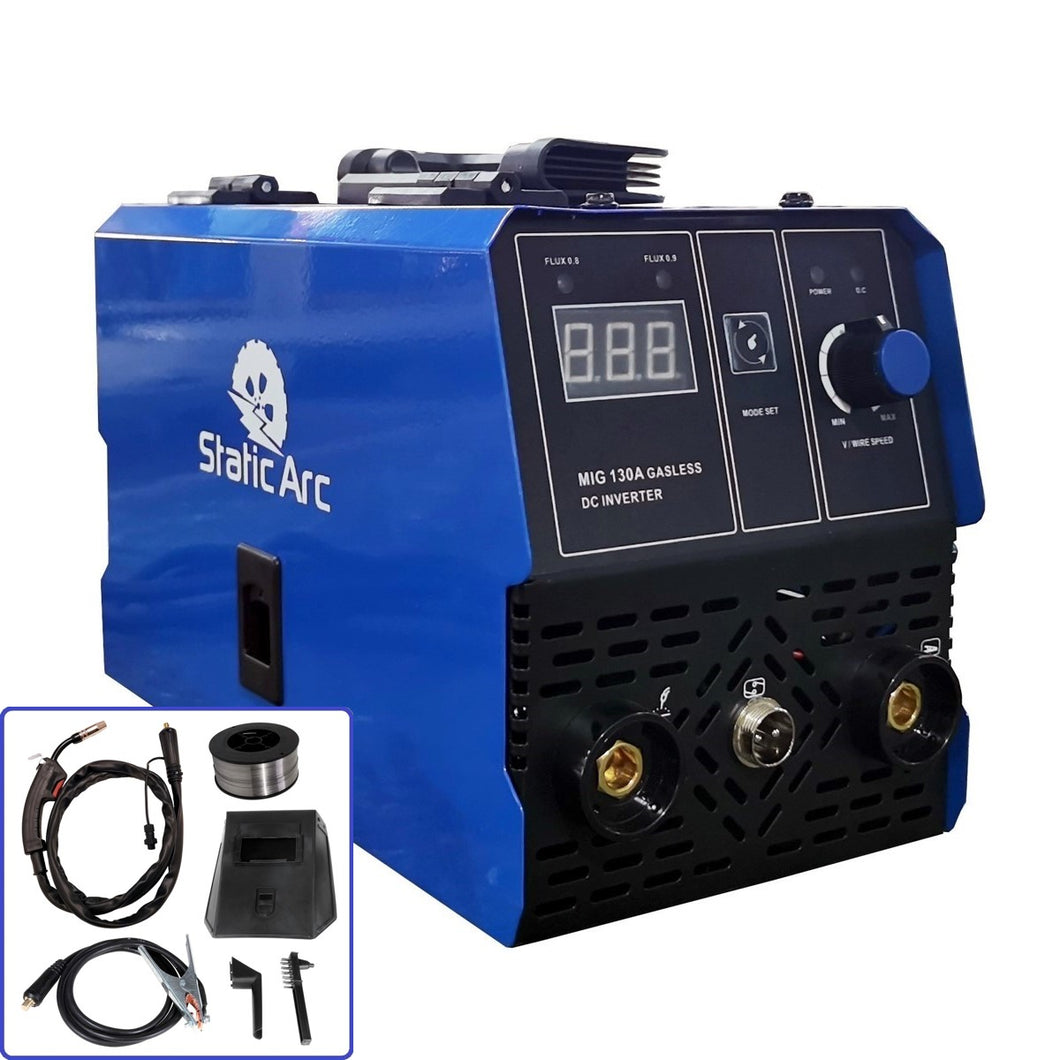 MIG 130A Inverter Gasless Welder No Gas Flux Core ARC Welding Kit