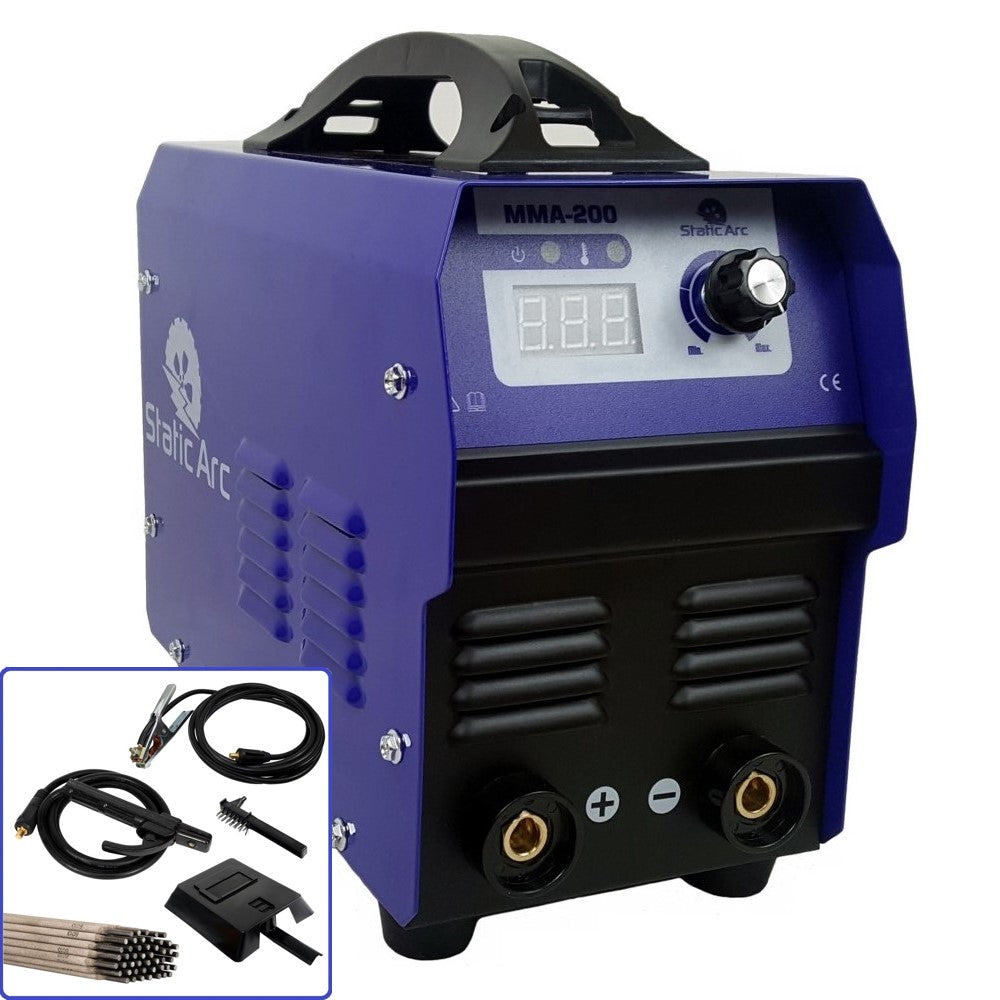 MMA 200A Inverter Welder ARC Stick Portable Welding Machine Kit + Electrodes