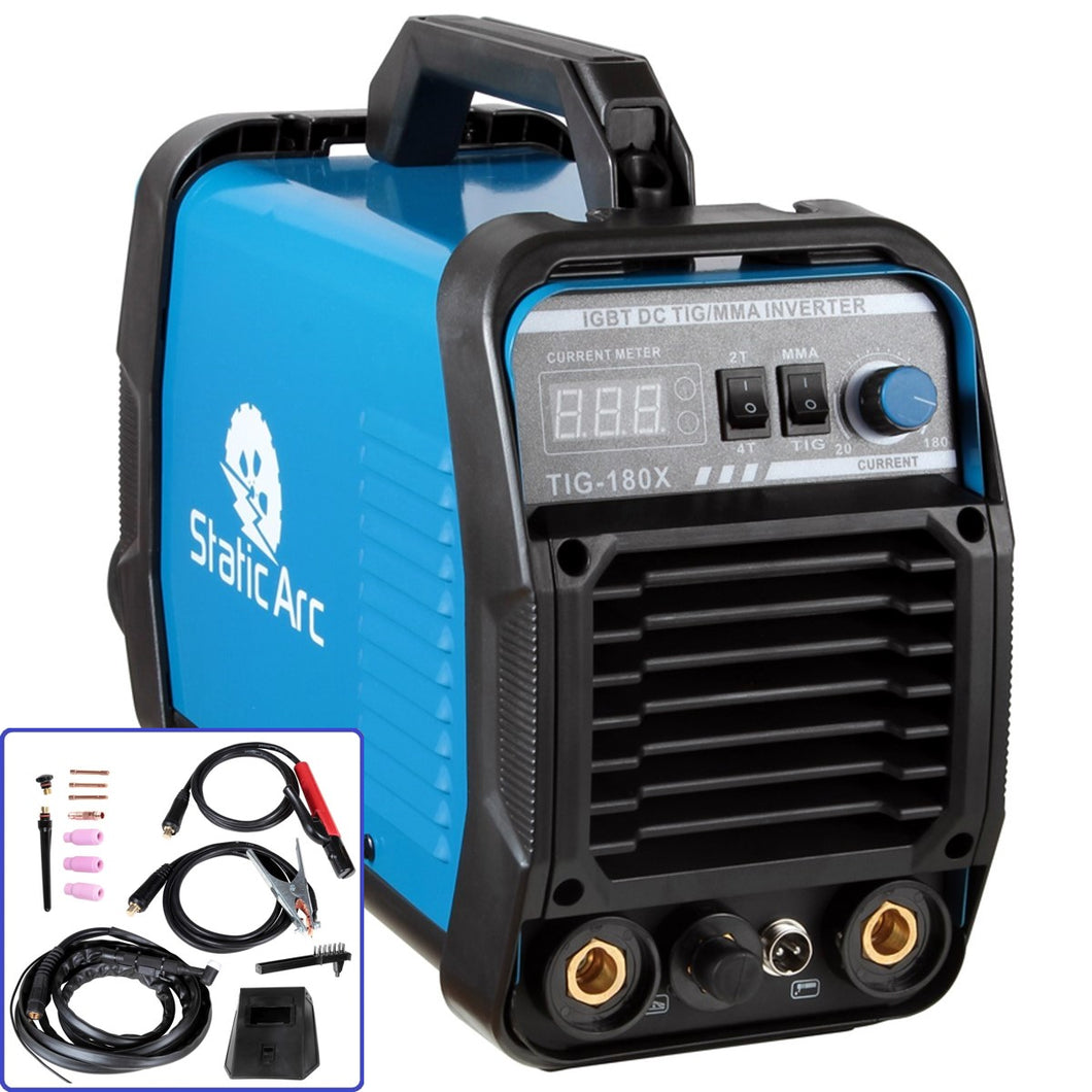 TIG 180A Inverter DC Welder 2in1 HF High Frequency MMA ARC Stick Welding Kit