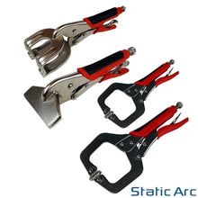 Load image into Gallery viewer, WELDING CLAMP SET MOLE GRIPS LOCKING PLIERS C VICE BENDING ADJUSTABLE HEAVY DUTY
