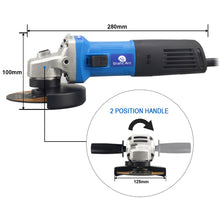 Load image into Gallery viewer, 850W ELECTRIC ANGLE GRINDER CUTTING GRINDING SANDING TOOL 115mm 4.5&quot; DISC CUT
